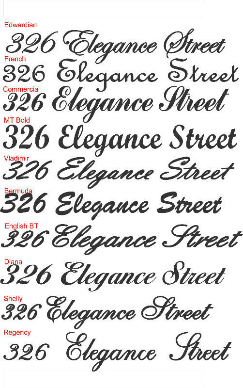 Script House Numbers & Street sign, Cursive Home Address sign in Outdoor Décor in Markham / York Region - Image 2