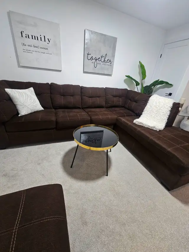 Modern Sectional Sofa & Ottoman - Excellent very comfortable