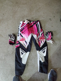 Motocross pants and gloves