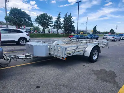 Polaris. Aluminum. Utility Trailer. 2015. Ownership on hand. Tool box, alot off ties down, 7 pin con...