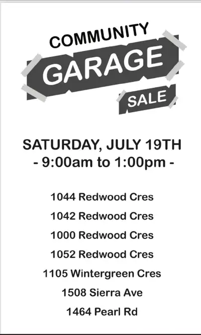 Community Garage Sale , View more