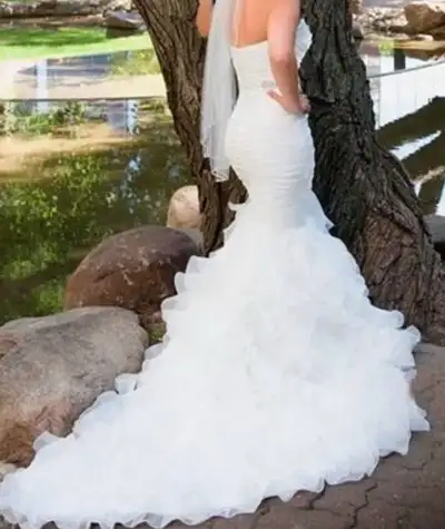 Designer Wedding dress.  Size 4-6, View more