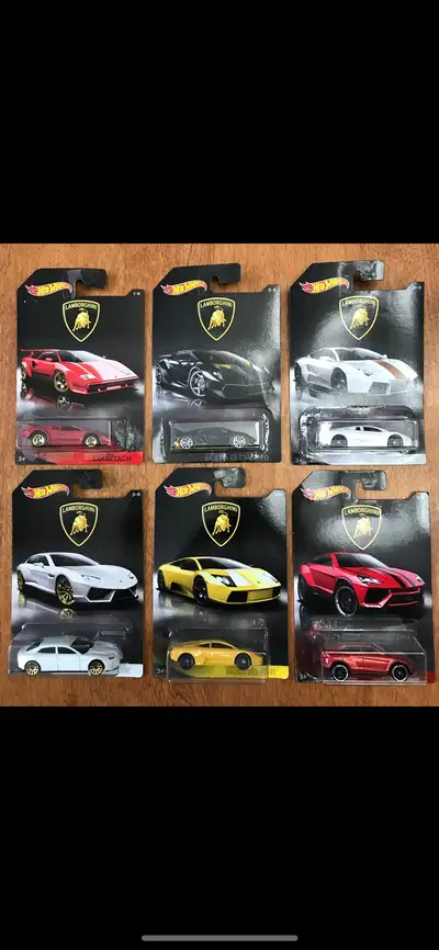 Hot wheels 6pc  Lamborghini Walmart set toy sports cars, View more