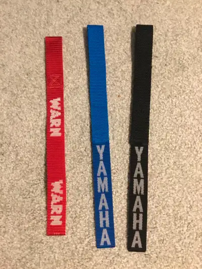 NEW YAMAHA WINCH CABLE PULL STRAP. $20 NEW WARN WINCH CABLE PULL STRAP. $15