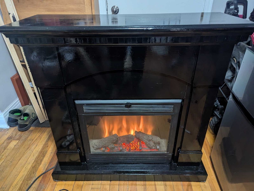 Black Mantelpiece Fireplace Heater | Fireplace & Firewood | City of ...