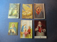 6 VINTAGE RELIGIOUS CARDS/PICTURES-JOHANNES XX111-BUON NATALE +