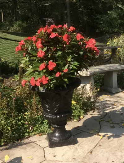 Beautiful Durable Black Fiberglass Garden Planter, View more