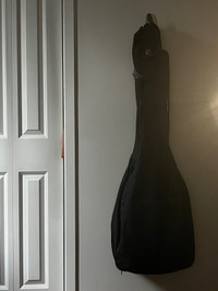 guitar with case and ukulele with case