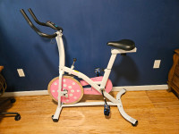 Indoor upright exercise bike, excellent condition, pink