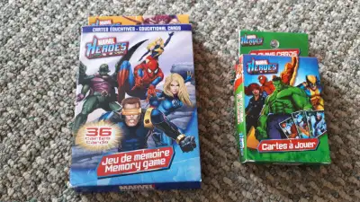 Deux jeux de cartes Marvel, View more