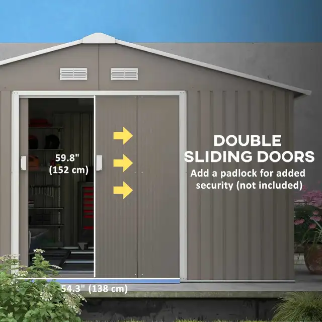 11' x 12.5' Practical Garden Storage Shed 62864361371011124
