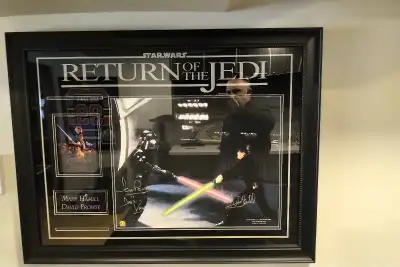 Star Wars ROTJ autographed Dave Prowse and Mark Hamill, View more