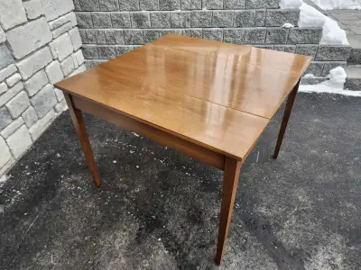 MID-CENTURY 1960'S WALNUT DINING TABLE/2 leaves, View more