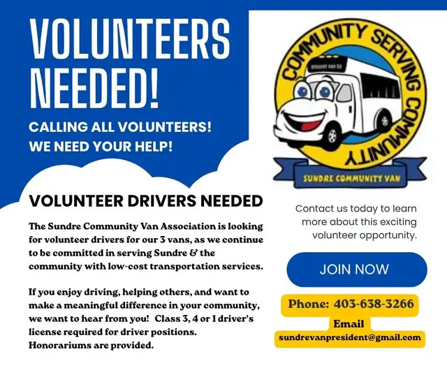 VOLUNTEER DRIVERS NEEDED