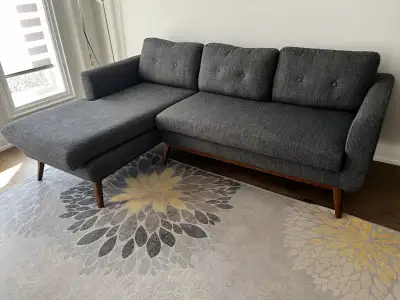 Modern Grey Sectional Sofa with Chaise, View more