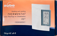 Thermostat aube TH141-HC-28-B pour chauffage et climatisation