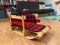 Baby and kids wooden sled 
