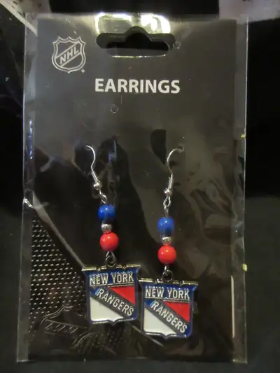 New york rangers nhl earrings brand new $10 *******CHECK OUT MY OTHER ADS*******************