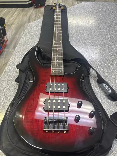 Dean Edge 2 4 String B Spalted Maple Trans Red With Bag, View more