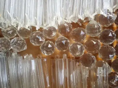 Chandelier Plastic Crystals Lamp Prisms Parts Hanging Drops Pend, View more