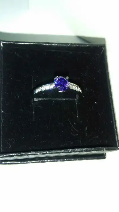 10k white gold gemstone Ring, View more