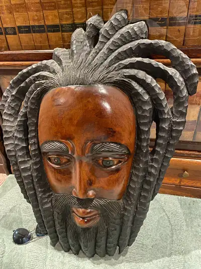Vintage Jsmican hand carved art sculpture, View more