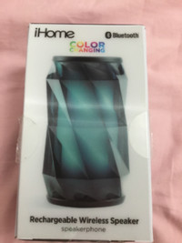 iHome  Rechargeable Colour Changing Bluetooth Speaker - black