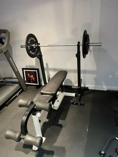 Weight Bench w Half Rack, View more