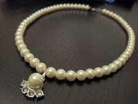 Faux pearl necklace, Costume jewelry