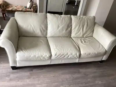 Sofa 3 places en cuir véritable, View more