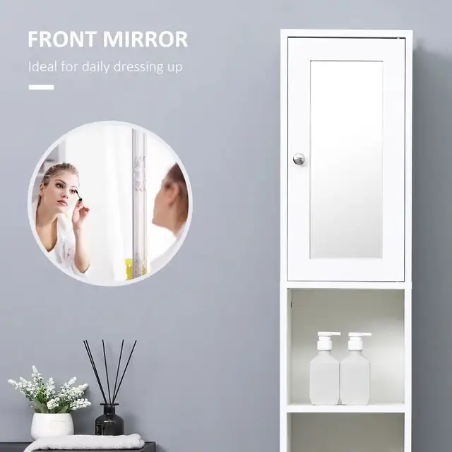 71" tall  Bathroom Storage Cabinet with Mirror  in Storage & Organization in Markham / York Region - Image 7