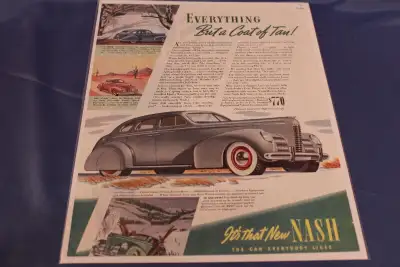 1939 Nash 4-Door Sedan Winter Original Ad, View more