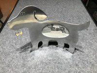 Pewter Dog / Puppy Shaped Picture Frame