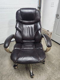 Brown leather execuive computer office chair for sale