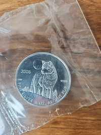 RCM 2006 1/2 oz Timber Wolf Silver coin