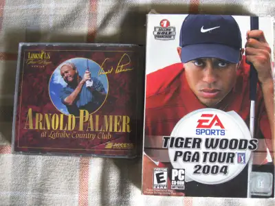 Golf Fans ! Tiger Woods & Arnold Palmer CD-ROM games - $5 lot, View more