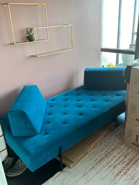 Blue Day Bed & Accent Chair  - Spaze Furniture