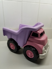 Jouet :Camion benne- rose- Green Toys