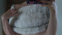 Étole de fourrure de vison véritable tricotée