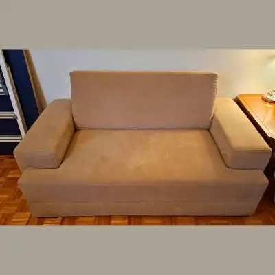 Petit sofa 2 places en tissu beige, View more