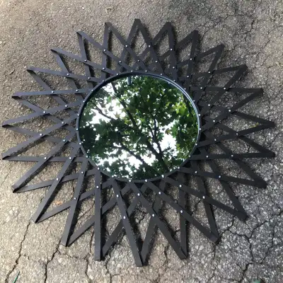 40"D  Wall hung Mirror metal Frame, View more