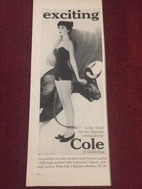 1955 Cole Swimsuits of California Original Ad