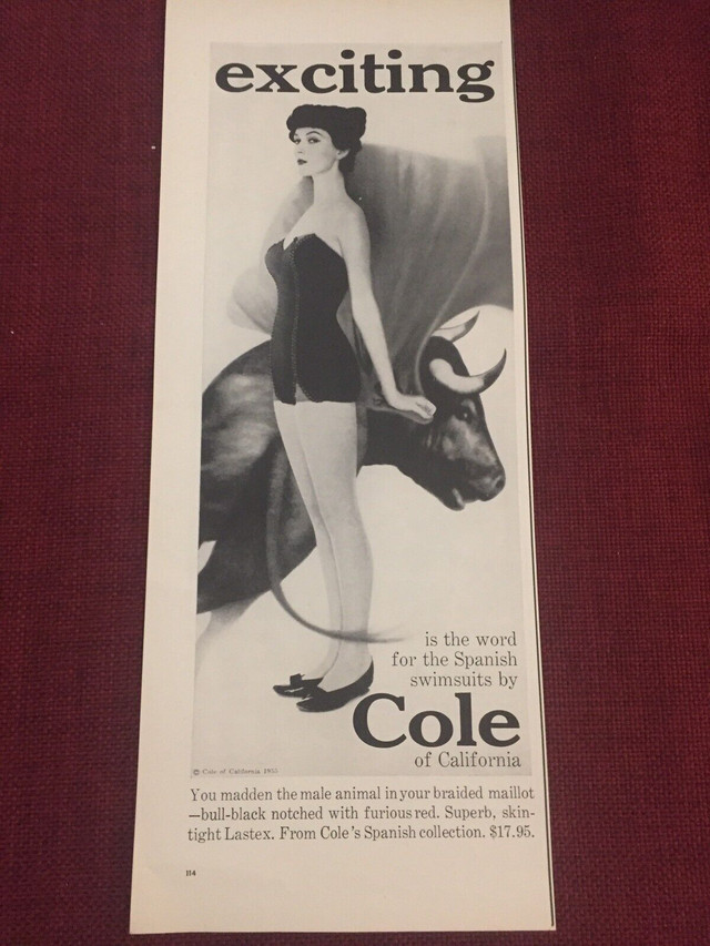 1955 Cole Swimsuits of California Original Ad in Arts & Collectibles in North Bay