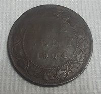 1904 one cent Canada 