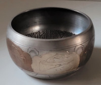 Vintage Tibetan Buddhist Handmade Metal Singing Bowl