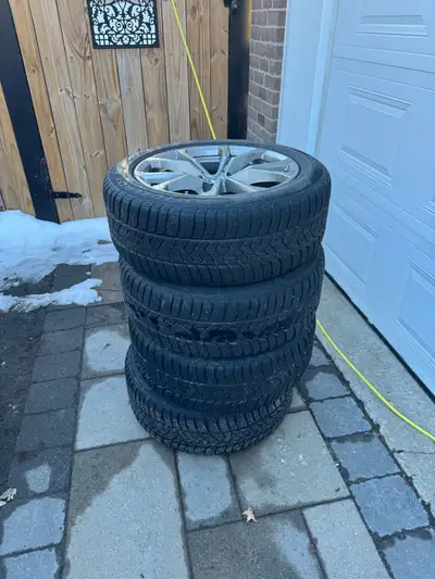 For sale are four BMW rims with Pirelli winter tires, size 225/50R17, suitable for a BMW vehicle. Th...