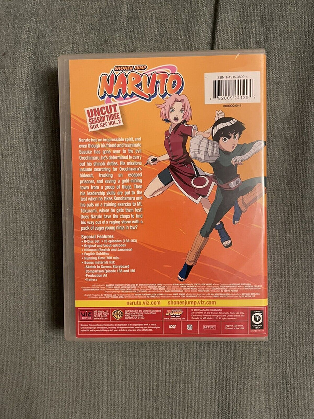 Naruto Season 3 box set volume 2 DVD anime in CDs, DVDs & Blu-ray in City of Toronto - Image 2