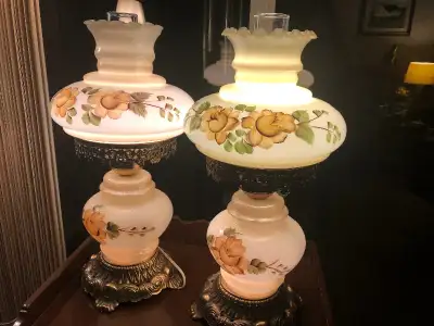 Lamps Vintage 3 way glass lamps EF and EF industries, View more