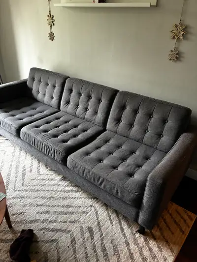 Three-cushion couch - Moving and Need Gone., View more