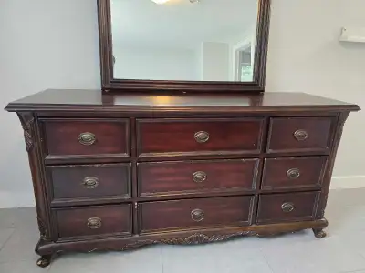 9-Drawer Wood Dresser with Mirror, View more